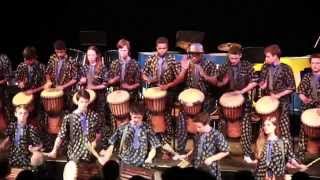 Djembe traditional by Campbell Hall World Drumming Ensemble [upl. by Ydur413]