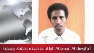 Gabay Wadani ah quotXabashi baa duuf lehquot Abwaan Abdiwahid [upl. by Stila263]