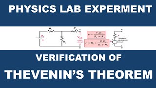 Thevenins Theorem Experiment  PHYSICS LAB [upl. by Chick]