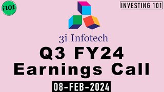 3i Infotech Q3 FY24 Earnings Call  3i Infotech Limited FY24 Q3 Concall [upl. by Virgilia]