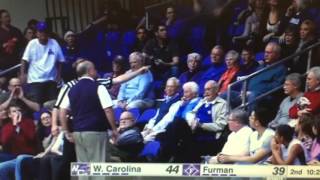 Furman Fan gets ejected after giving ref some advice [upl. by Airetal]