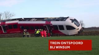 Trein ontspoord bij Winsum Groningen [upl. by Tima]