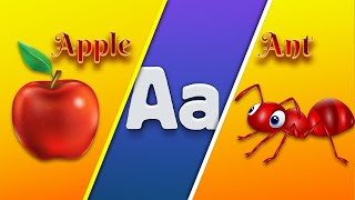 Phonics Song with TWO Words  A For Apple  ABC Alphabet Songs with Sounds for Children [upl. by Eustasius]