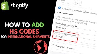 Shopify How to Add HS Codes to Products [upl. by Gabey]