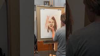 30 min Pastel portrait automatism spiritart art [upl. by Duck]