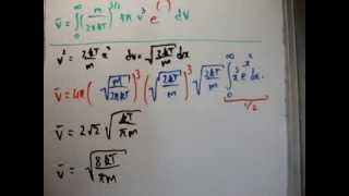 Quantum Statistics 32 b  Average Speed  Maxwell Boltzmann Distribution 23 [upl. by Arrec983]