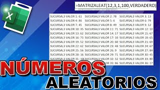 Formula Aleatorio Excel MATRIZALEAT  Excel [upl. by Yelwar]