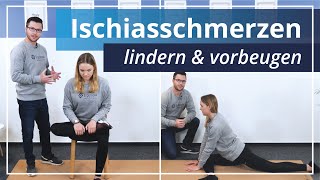 Ischiasschmerzen lindern  3 Übungen für Deine Schmerzfreiheit [upl. by Alecram718]