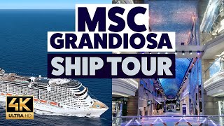 MSC Grandiosa Cruise Ship Tour in 4k UHD [upl. by Berke]