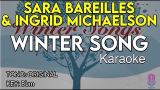 Sara Bareilles amp Ingrid Michaelson  Winter Song  Karaoke Instrumental [upl. by Maryrose]