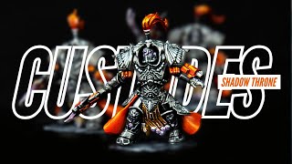 How To Paint Shadowkeepers Adeptus Custodes From Shadow Throne  Paint Black Armor [upl. by Yenor]