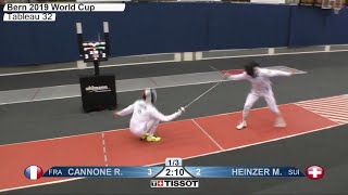 Epee Fencing  So intense Even the guards hugged  Cannone R vs Heinzer M [upl. by Hanas]