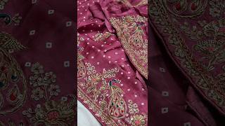 🔥KCPC Special Beautiful Designer Pure Gaji silk Bandhani Heavy Zardoji work saree shorts saree [upl. by Hadihahs824]