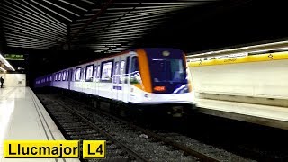 Llucmajor L4  Metro de Barcelona  TMB 9000 [upl. by Yasmar]