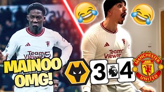 MAN UTD FAN GOES CRAZY 😱 REACTING TO WOLVES 34 MANCHESTER UNITED  WOLVES VS MAN UTD MATCH REACTION [upl. by Jeremy]