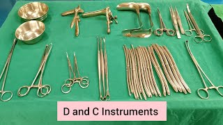 OT D and C Instruments names and use  Dilation and curettage surgical instruments [upl. by Amanda944]