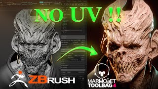 Render Your Character Without UV  Zbrush To MarmosetToolbag [upl. by Corinne511]