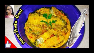 Boal Sorse Posto  Indian catfish curry  Boal easy recipe [upl. by Euqinom457]