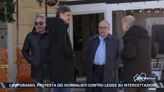 Campobasso protesta dei giornalisti contro legge su intercettazioni [upl. by Llerat483]