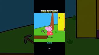 PEPPAPIG EXPLOROU UM BURACO E CAIU NO MINECRAFT fypシ゚ peppapigforyoupeppapeppa videoscartoons [upl. by Ahcsropal]