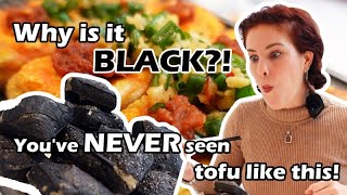 I tried STINKY HAIRY TOFU in Beijing  Vegan in China [upl. by Rabi976]