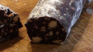 Salame di cioccolato  RICETTA SENZA UOVA [upl. by Lynden429]