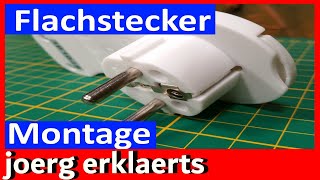 Stecker anschließen Schukostecker Montageanleitung Smart TV Tutorial Nr238 [upl. by Yetta]