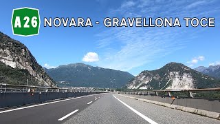 Italy A26 Novara  Gravellona Toce Autostrada dei Trafori [upl. by Efthim716]