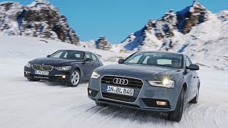 Audi Quattro vs BMW xDrive in Snow ❄️ 😛 [upl. by Ellenad]