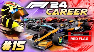 F1 24 CAREER MODE Part 15 Safety Car amp Red Flag in a MESSY WetDry Race [upl. by Ettennaj]