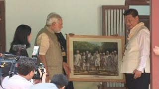 PM Modi amp Chinese President Xi Jinping visit Sabarmati Ashram [upl. by Convery]