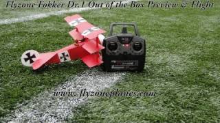 Flyzone Fokker Dr1 Out of the Box Preview amp Flight [upl. by Channa]