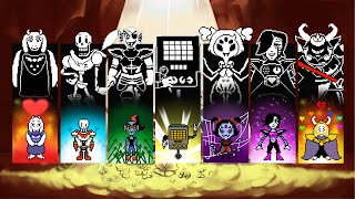 Undertale All Main Boss Battle Themes Pacifist Genocide Final Bosses [upl. by Lyell]