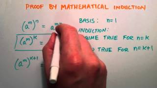 Proof by Mathematical Induction  Example Proving Exponent Rule [upl. by Learsiy]