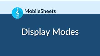 MobileSheets  Display Modes [upl. by Eerac]