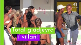 Här berättar de den glada nyheten för alla I Love Island Sverige 2018 TV4 Play [upl. by Ahsiatal]