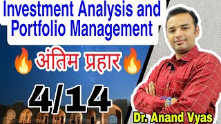 Important Questions Investment Analysis and Portfolio Management 414 🔥Antim Prahar🔥Dr Anand Vyas [upl. by Jempty883]