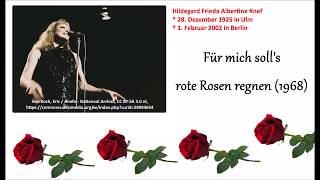 Hildegard Knef  Für mich solls Rote Rosen regnen Lyrics [upl. by Alitta542]