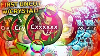 FIRST Agario UNCUT w Crystal  Huge Popsplit Doublesplit 30k Bait amp More [upl. by Ayekehs246]