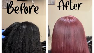 How to dye dark hair red WITHOUT BLEACH  natural hair [upl. by Benji8]