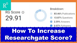 Researchgate How To Increase Researchgate Score [upl. by Bigelow697]