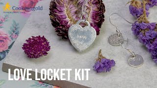 Sterling silver Love Locket heart pendant and earring jewellery making project [upl. by Irrabaj99]