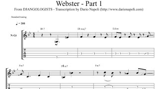 Webster  Bireli Lagrene solo  Dario Napoli transcription original speed and slow motion [upl. by Meuser569]