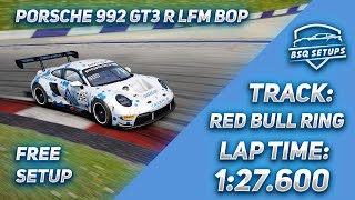 RED BULL RING LFM BOP  PORSCHE 992 GT3 R Hotlap  FREE Setup [upl. by Beulah]