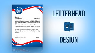 Letterhead Design in Microsoft Word  Letterhead Format  MS Word Tutorial [upl. by Aseel]