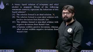 A binary liquid solution of nheptane and ethyl alcohol is prepared Which of the following stat [upl. by Rania]