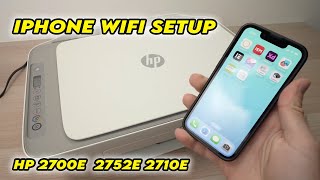 Connect iPhone to HP Deskjet 2700e 2752e 2710e Printer Over WiFi FULL SETUP [upl. by Anilatak582]