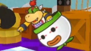 Paper Mario Sticker Star Walkthrough  World 61 Gate Cliff amp World 62 Bowser Jrs Flotilla [upl. by Mashe]