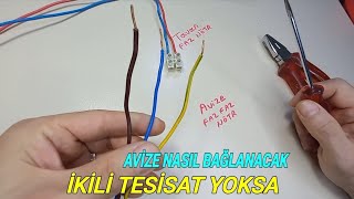 Avize Kablo Bağlantısı Komütatör Tesisatı Yoksa Nasıl Yapılır [upl. by Anaej]