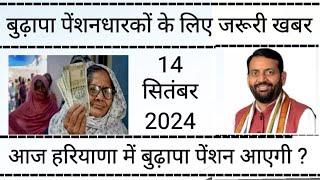 बुढ़ापा पेंशनधारकों के लिए जरूरी खबर  आज हरियाणा में बुढ़ापा पेंशन आएगी pension haryana [upl. by Ynattyrb]